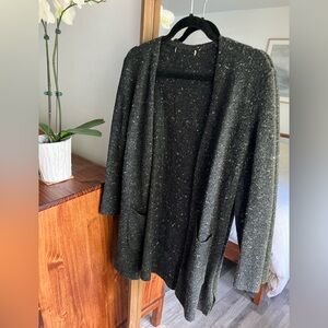 Madewell Speckled Dark Gray Cardigan